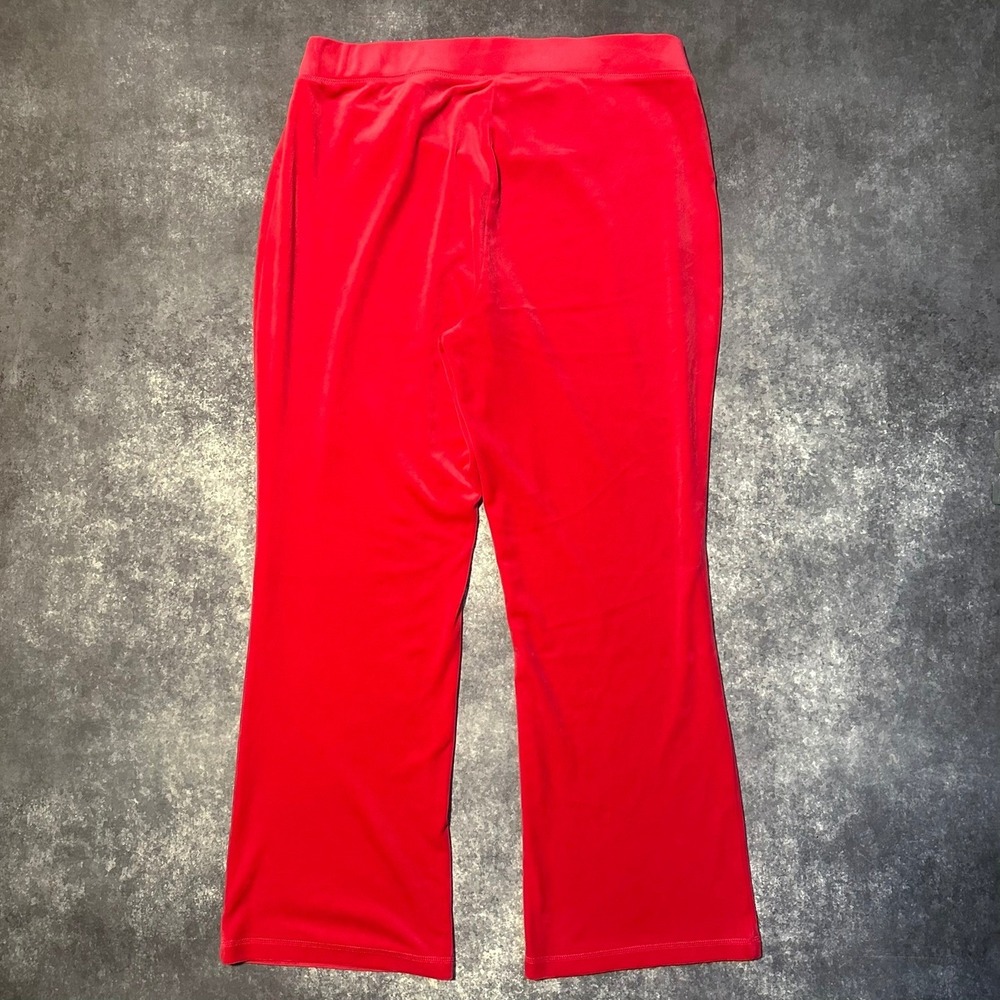 Juicy Couture Velour Track Pants Pink Sparkle Logo Women's XXL Bell Bottom Flare - Picture 2 of 8